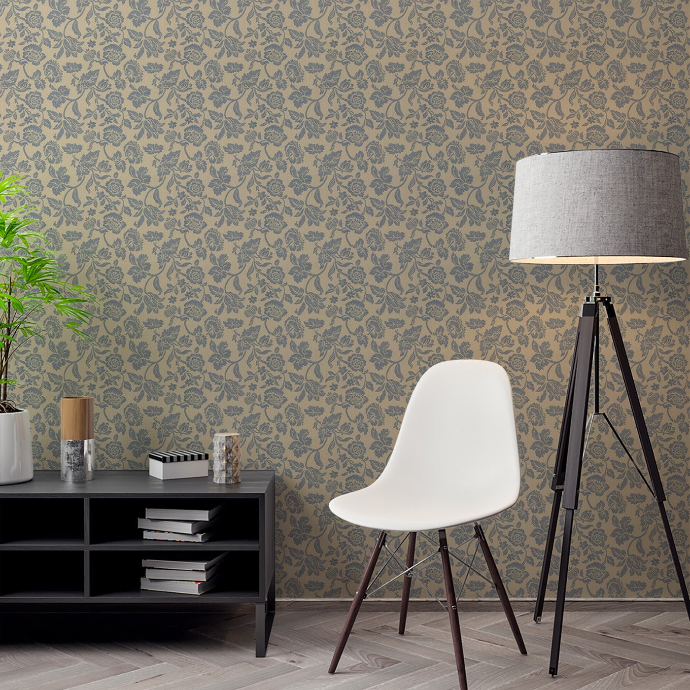 Floral & Leaves Wallpaper WAL1793-F