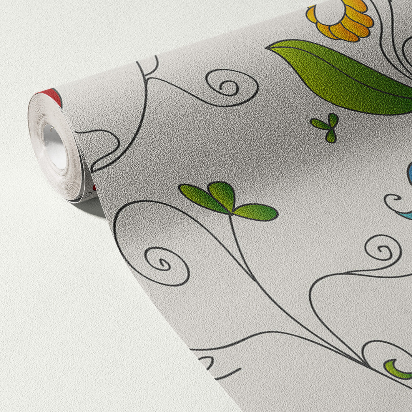 Floral & Leaves Wallpaper WAL1795-F