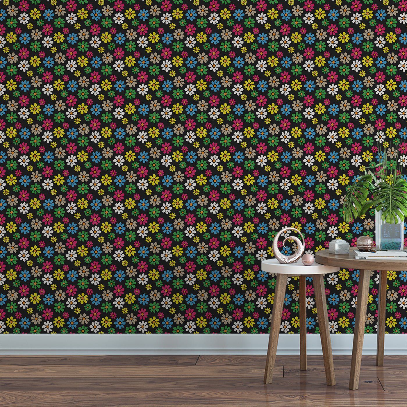 Floral & Leaves Wallpaper WAL1799-F