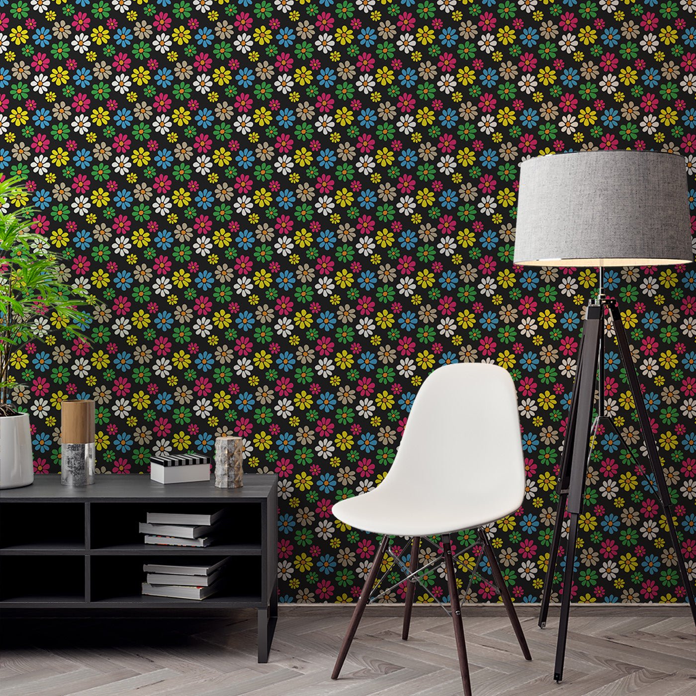 Floral & Leaves Wallpaper WAL1799-F