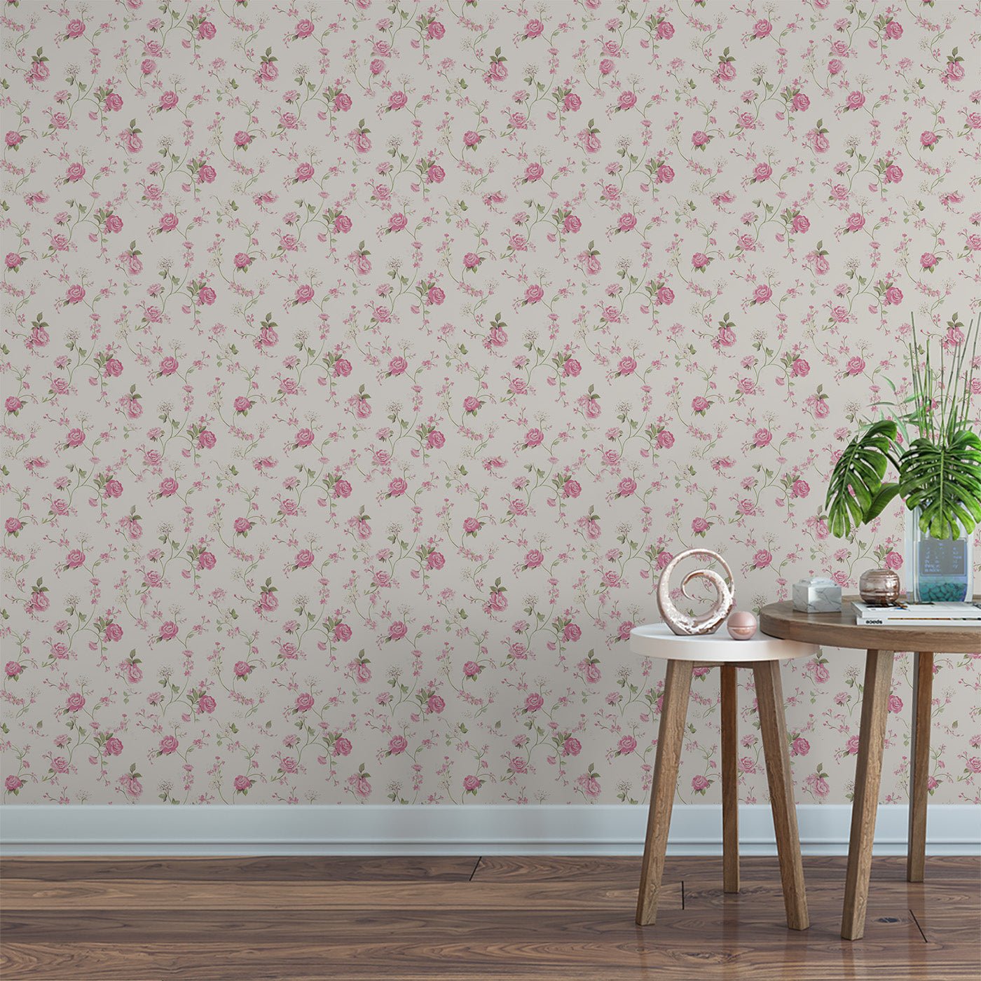 Floral & Leaves Wallpaper WAL1803-F