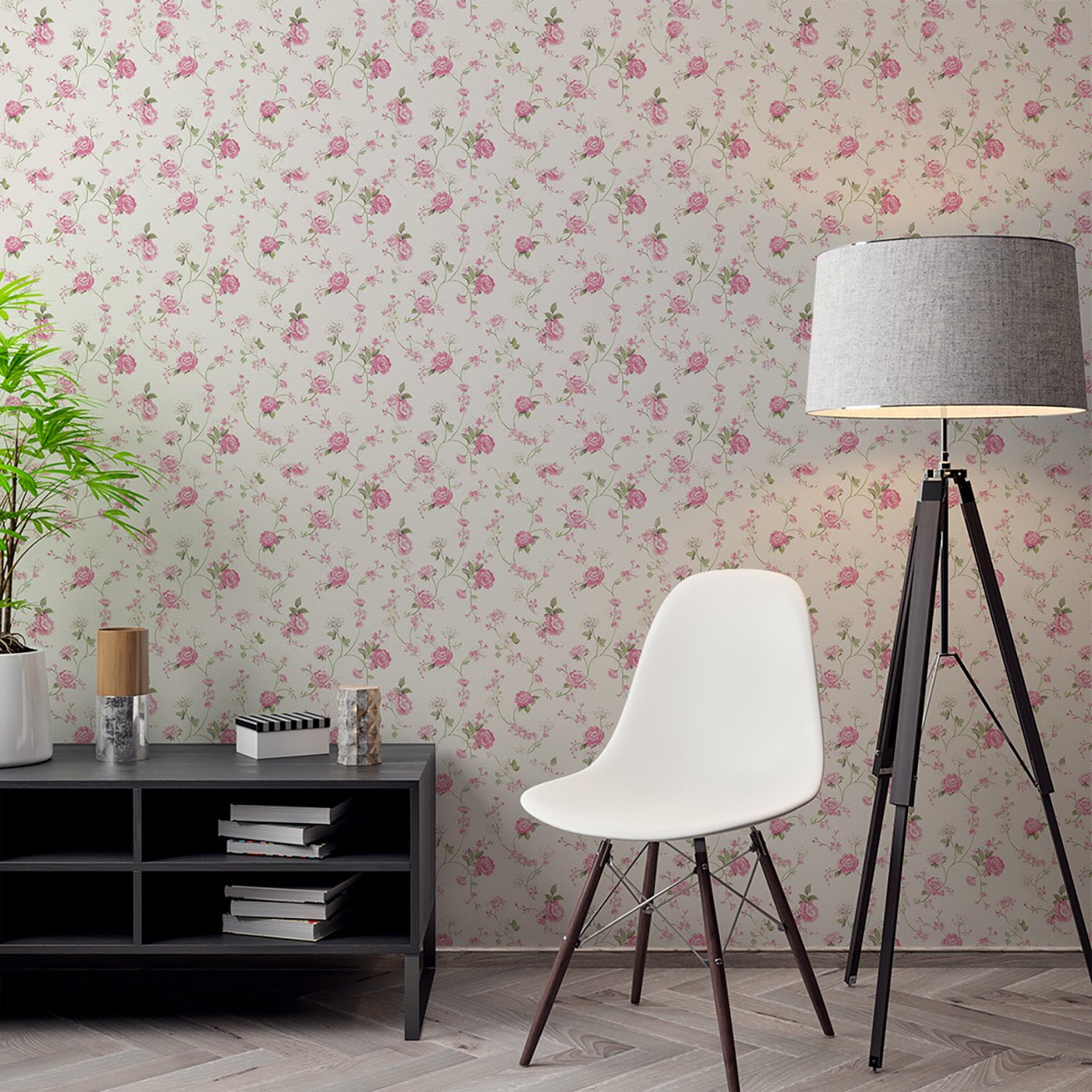 Floral & Leaves Wallpaper WAL1803-F