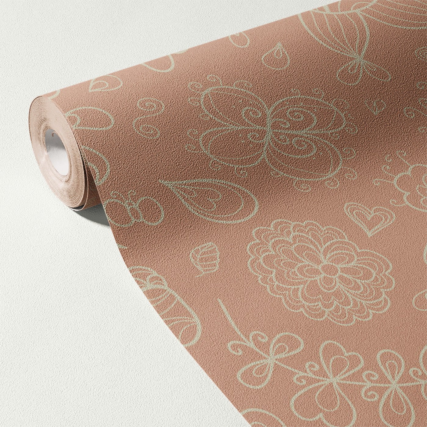 Floral & Leaves Wallpaper WAL1804-F