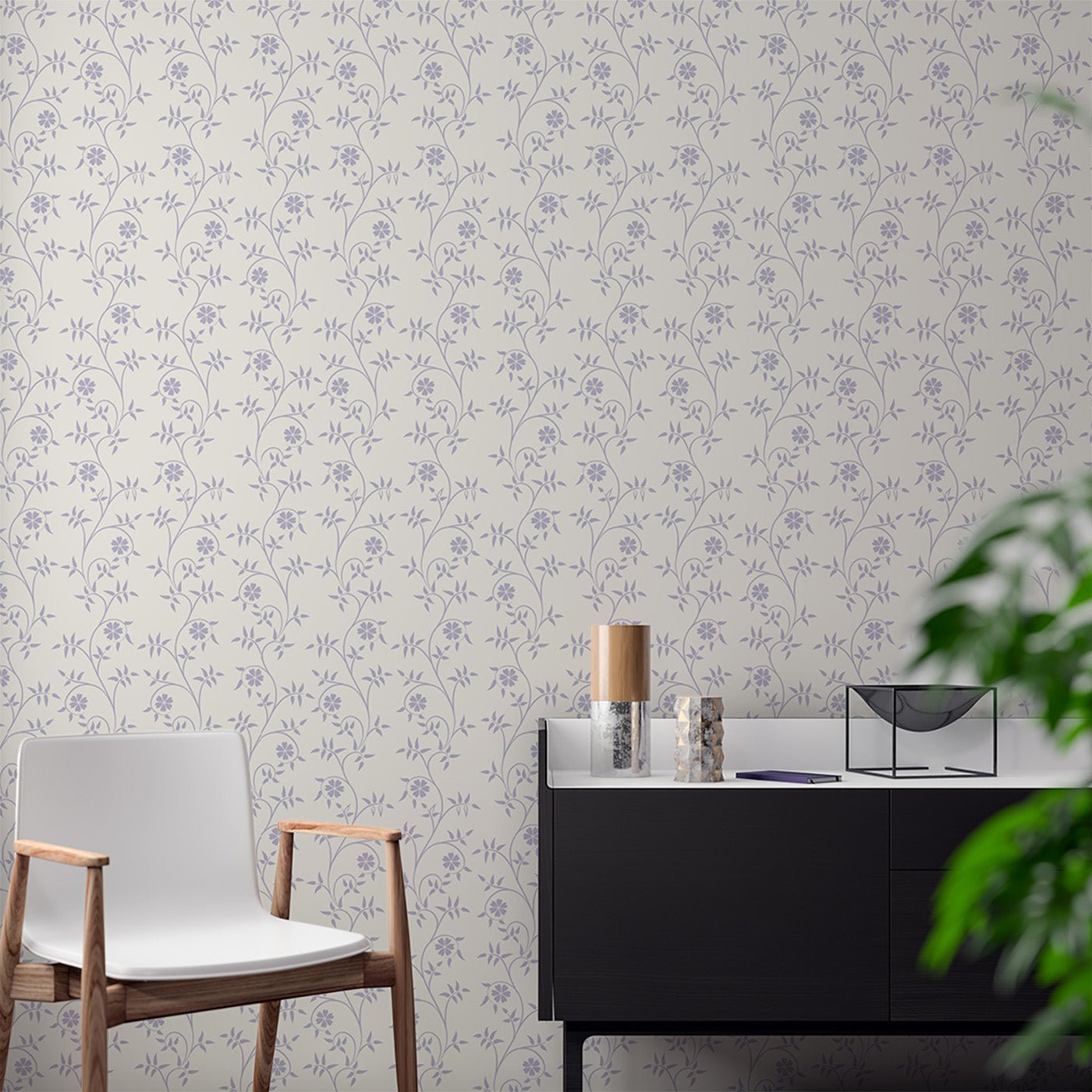 Floral & Leaves Wallpaper WAL1805-F