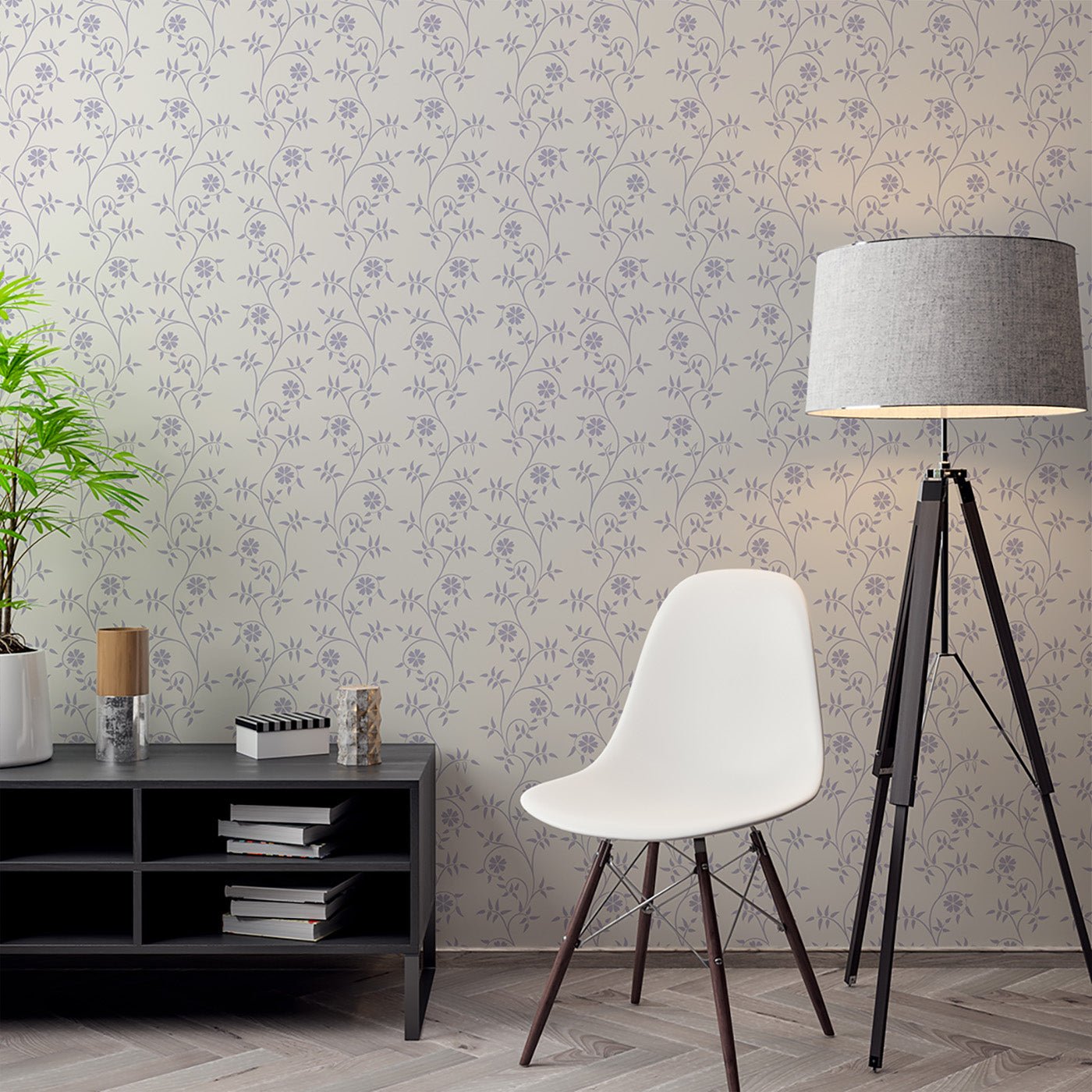 Floral & Leaves Wallpaper WAL1805-F