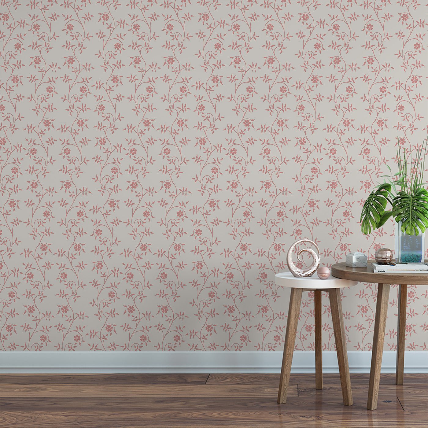 Floral & Leaves Wallpaper WAL1806-F