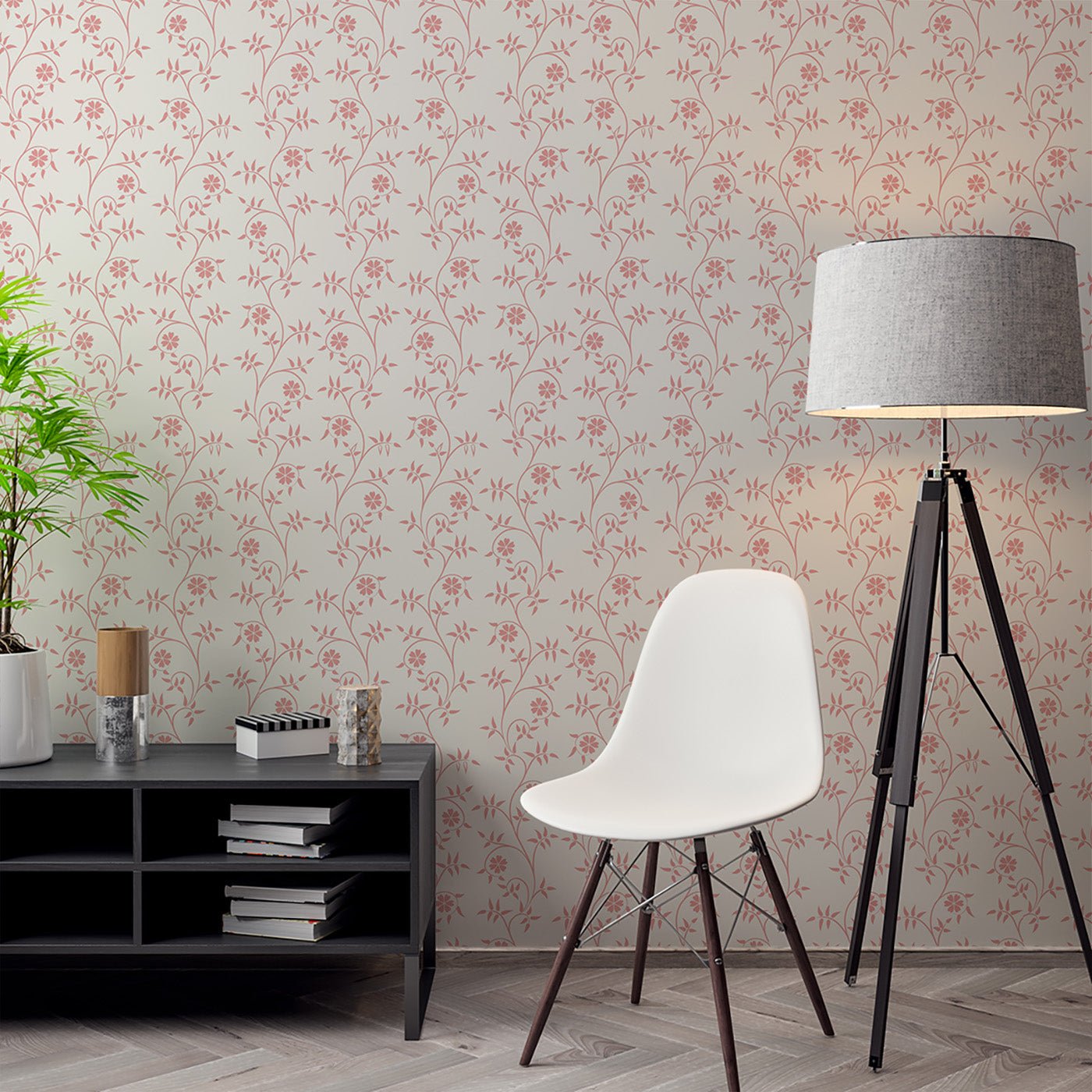 Floral & Leaves Wallpaper WAL1806-F