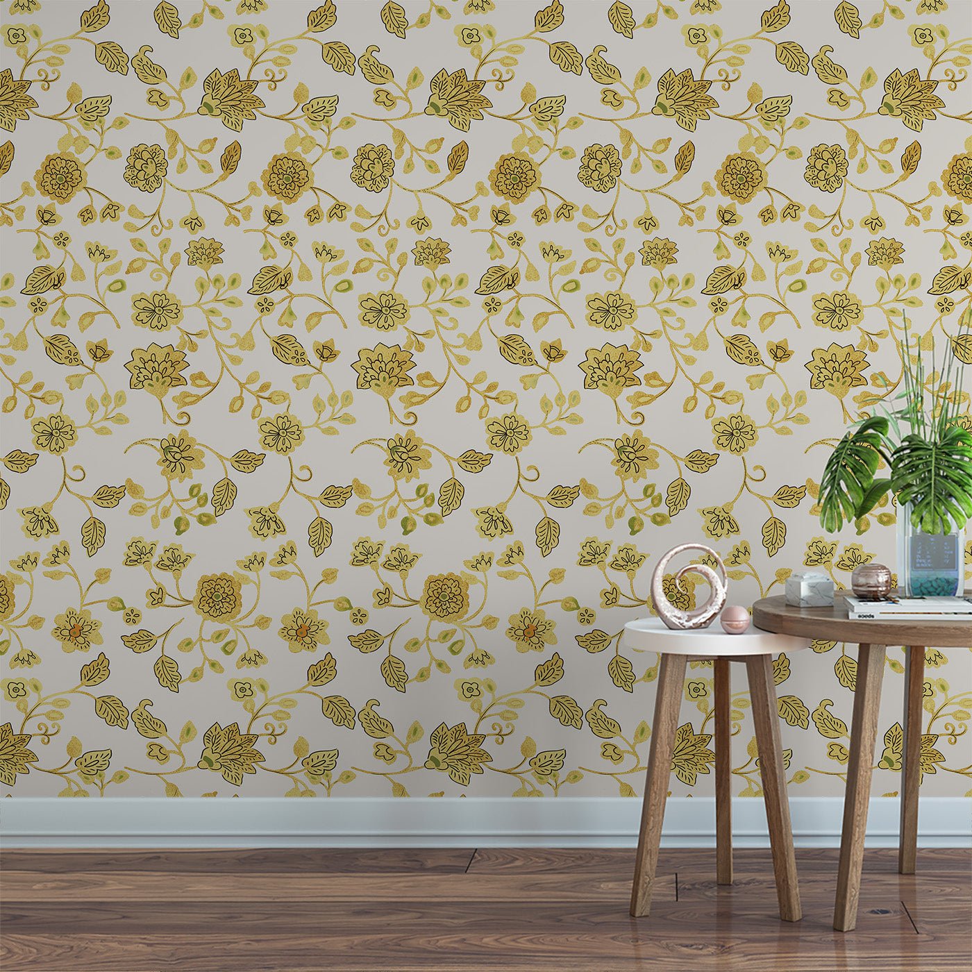 Floral & Leaves Wallpaper WAL1807-F