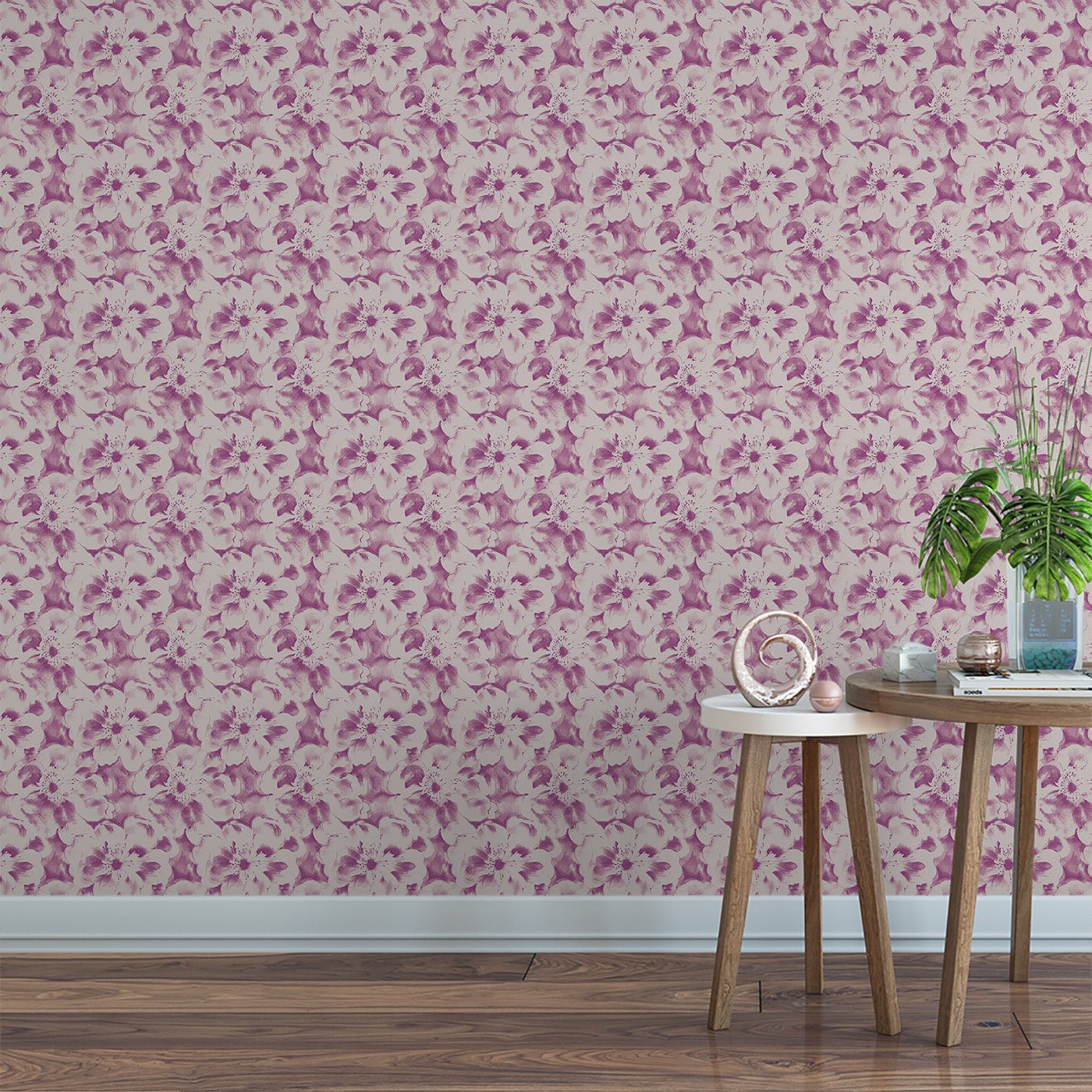 Floral & Leaves Wallpaper WAL1808-F