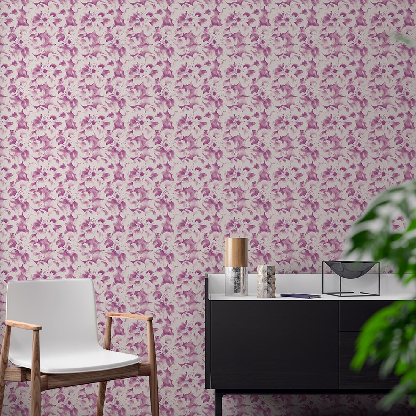 Floral & Leaves Wallpaper WAL1808-F