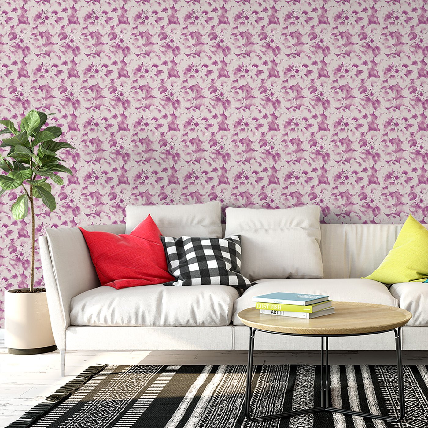 Floral & Leaves Wallpaper WAL1808-F