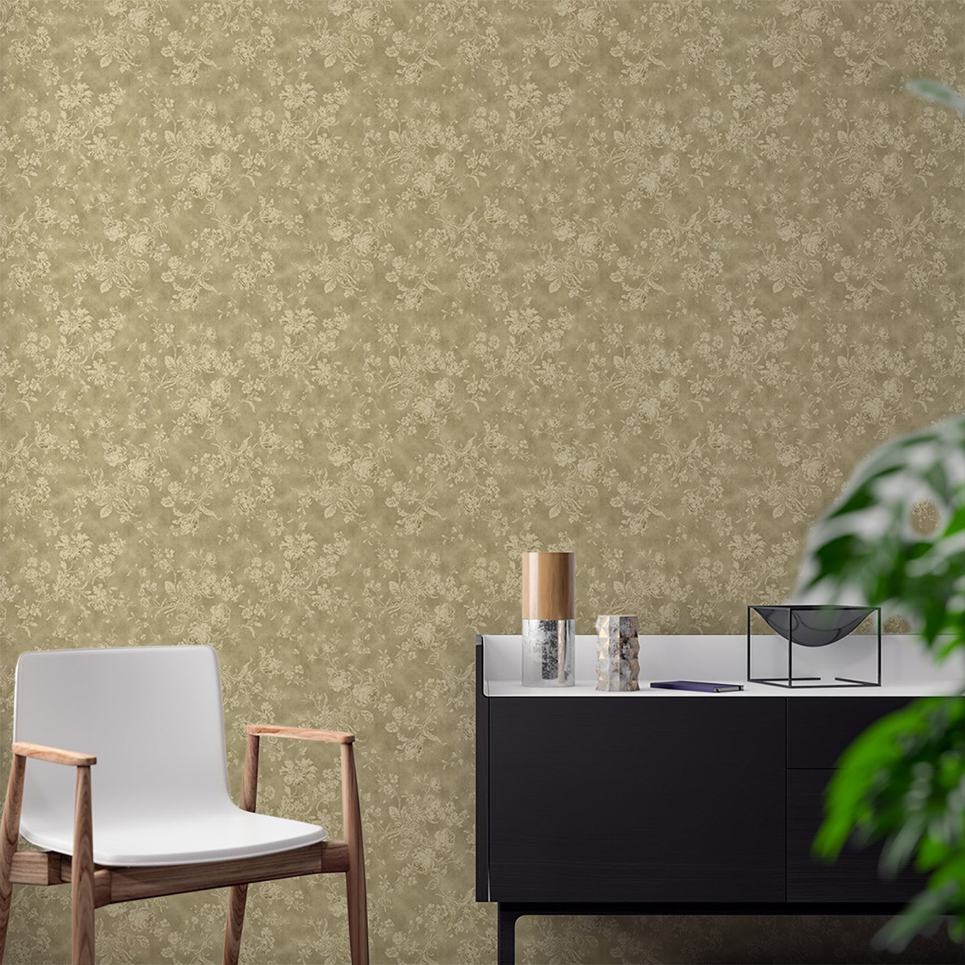 Floral & Leaves Wallpaper WAL1810-F