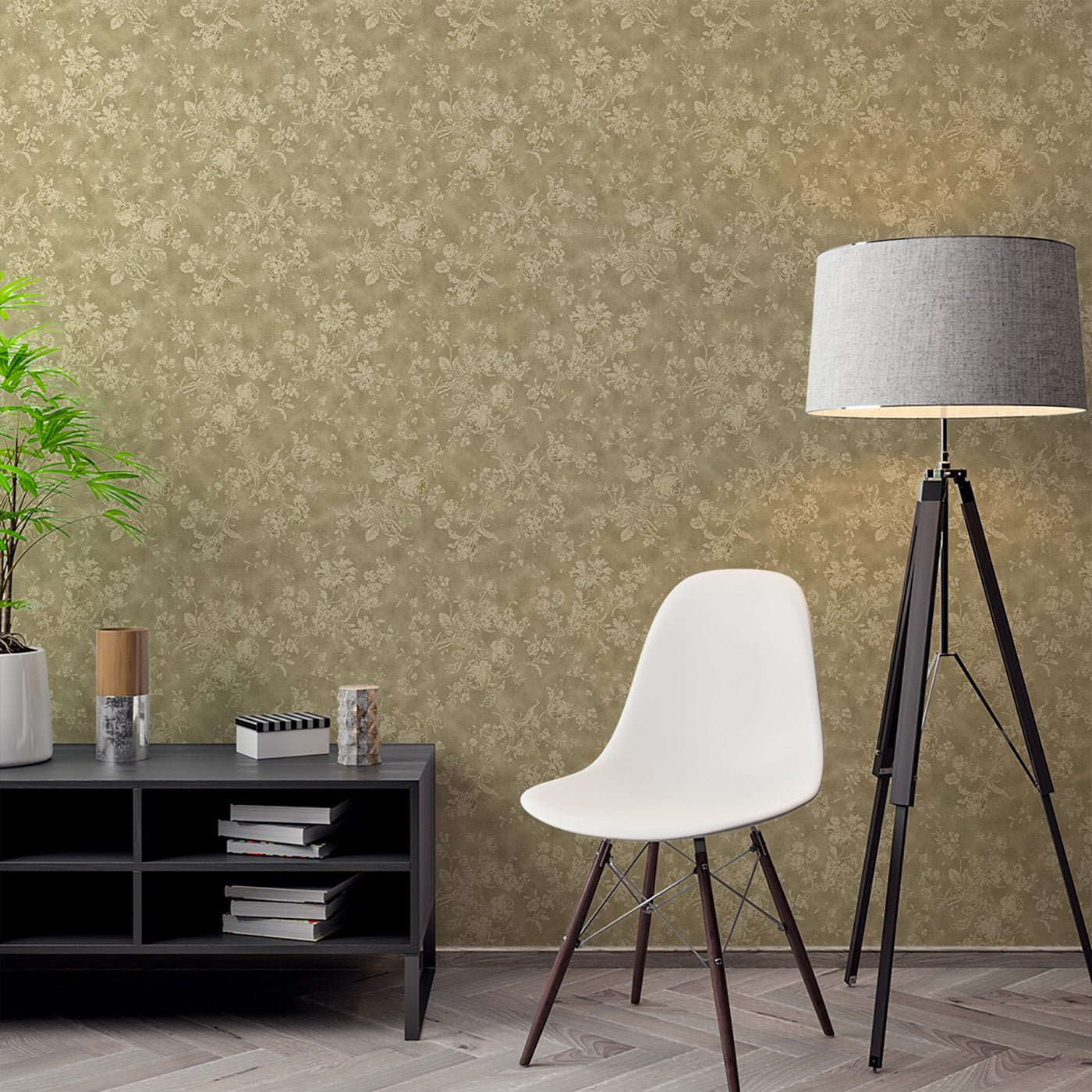 Floral & Leaves Wallpaper WAL1810-F