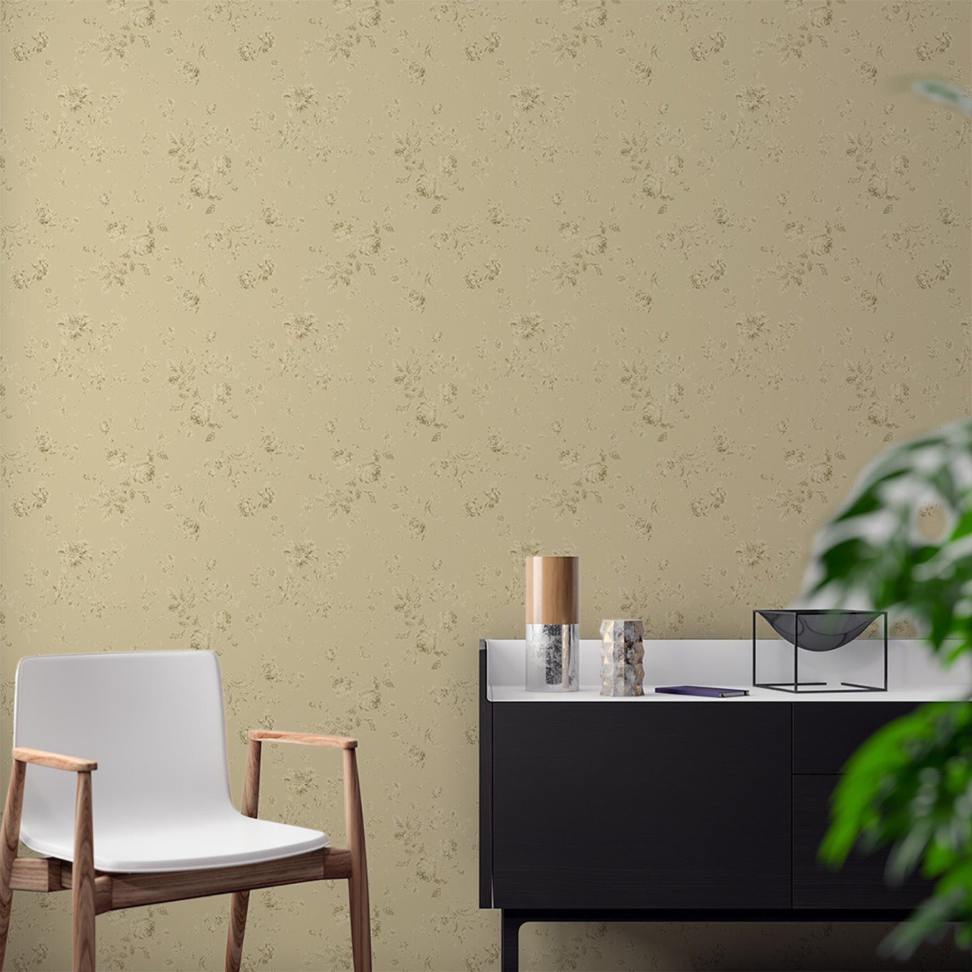 Floral & Leaves Wallpaper WAL1811-F