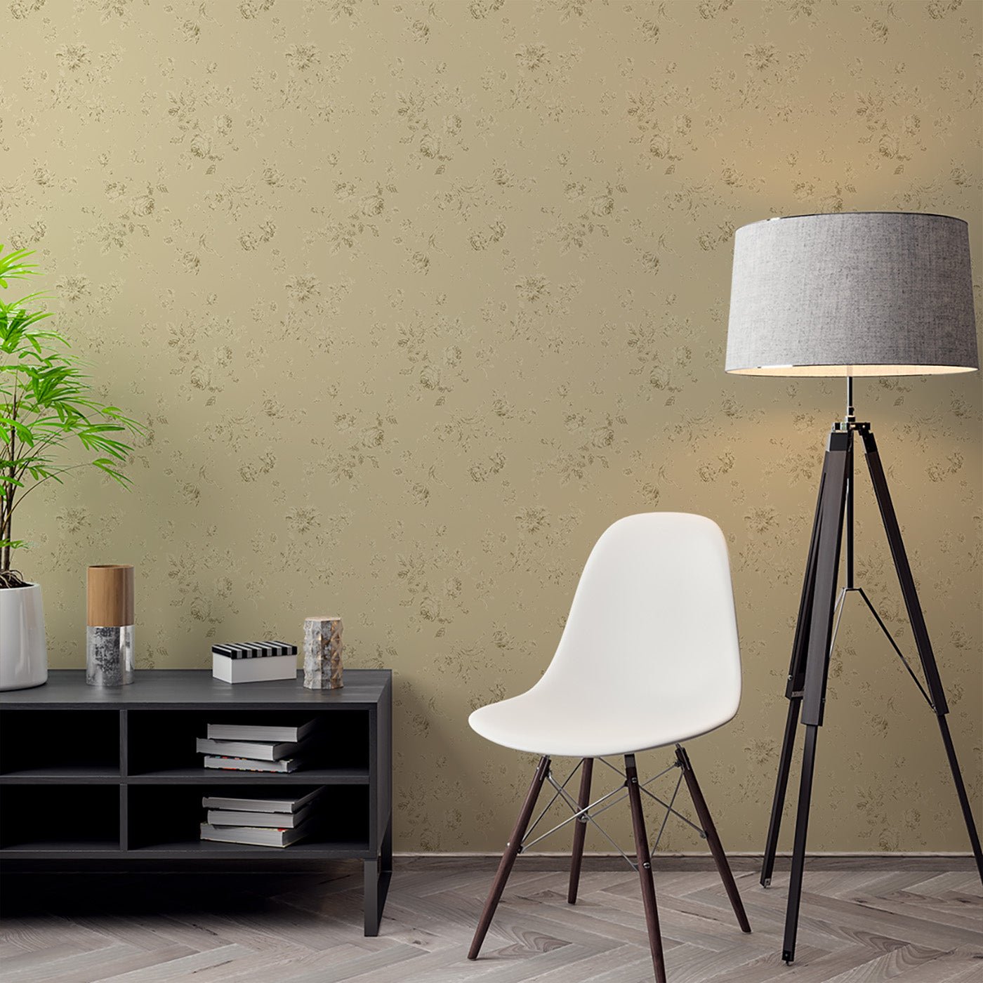 Floral & Leaves Wallpaper WAL1811-F