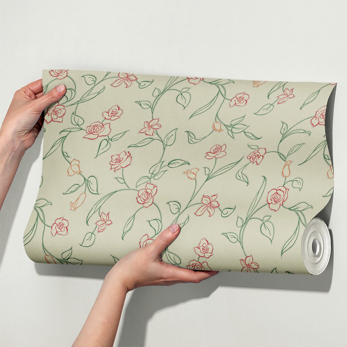 Floral & Leaves Wallpaper WAL1813-F