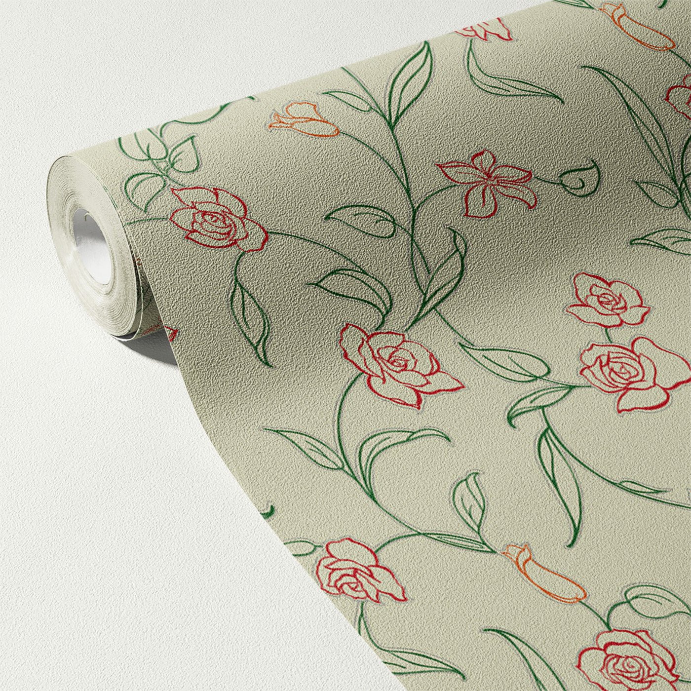 Floral & Leaves Wallpaper WAL1813-F