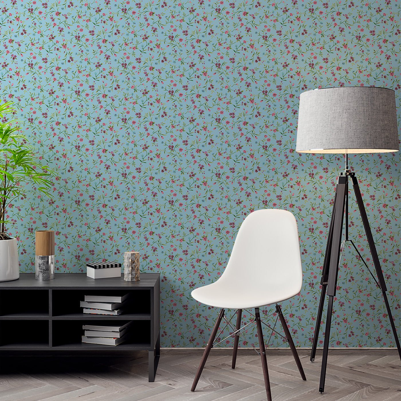 Floral & Leaves Wallpaper WAL1817-F