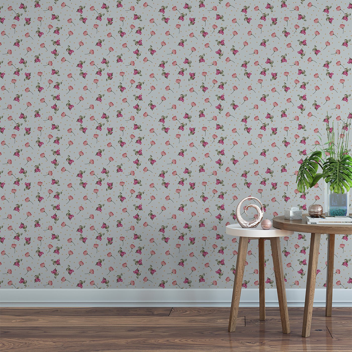 Floral & Leaves Wallpaper WAL1818-F