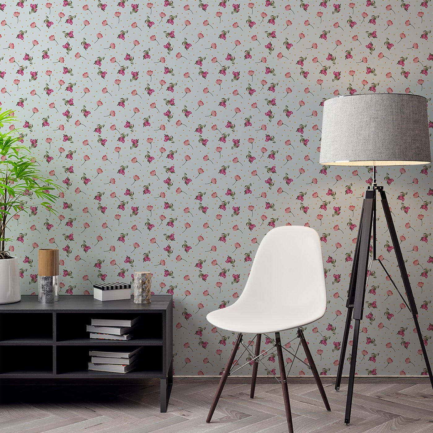 Floral & Leaves Wallpaper WAL1818-F