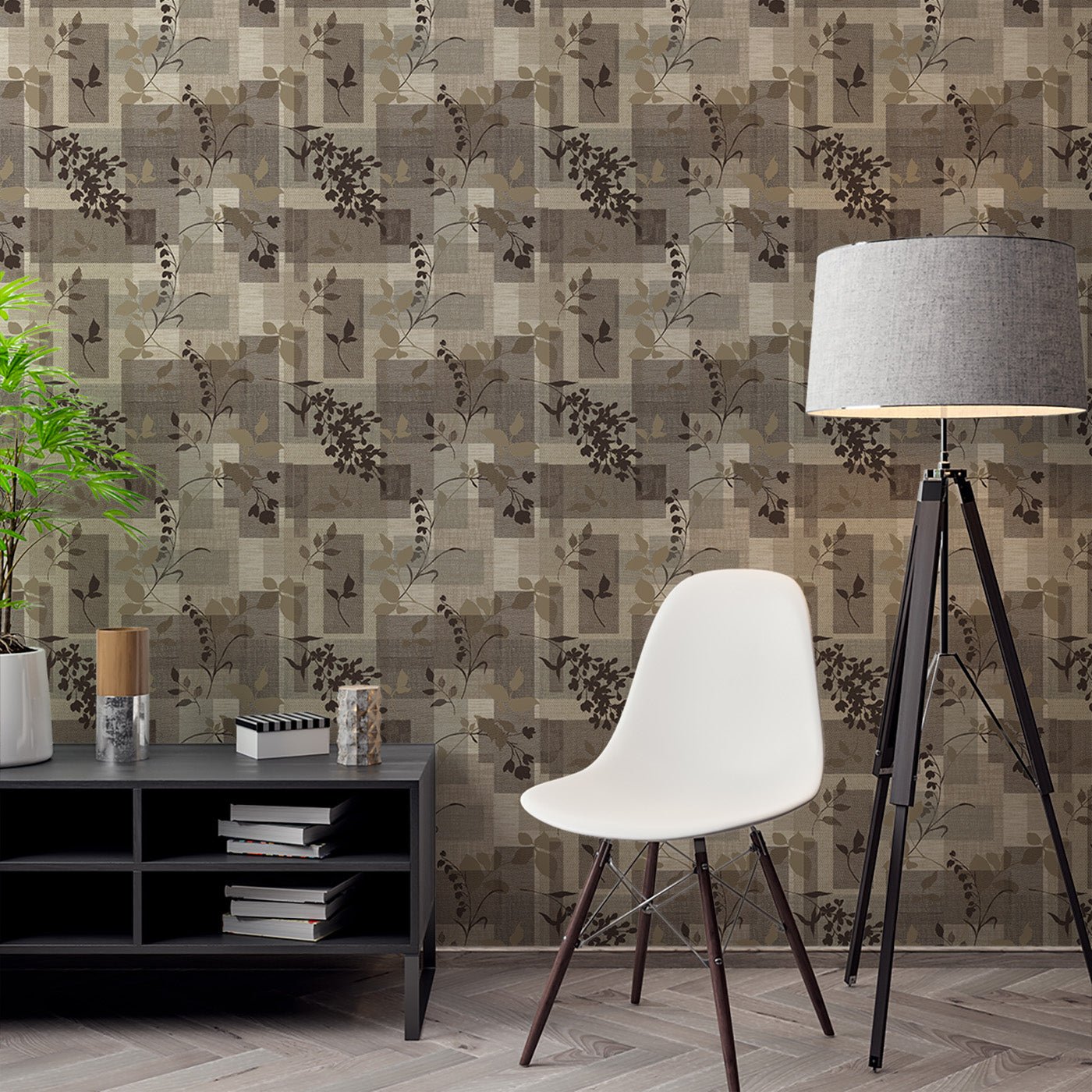 Floral & Leaves Wallpaper WAL1819-F