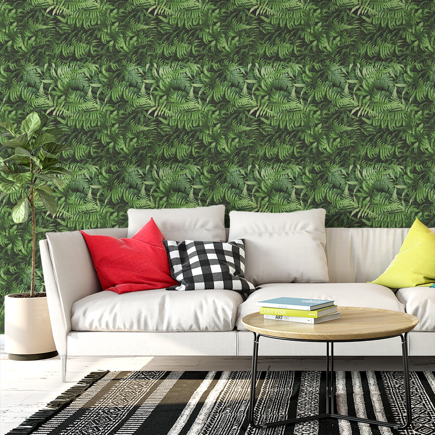 Floral & Leaves Wallpaper WAL1820-F