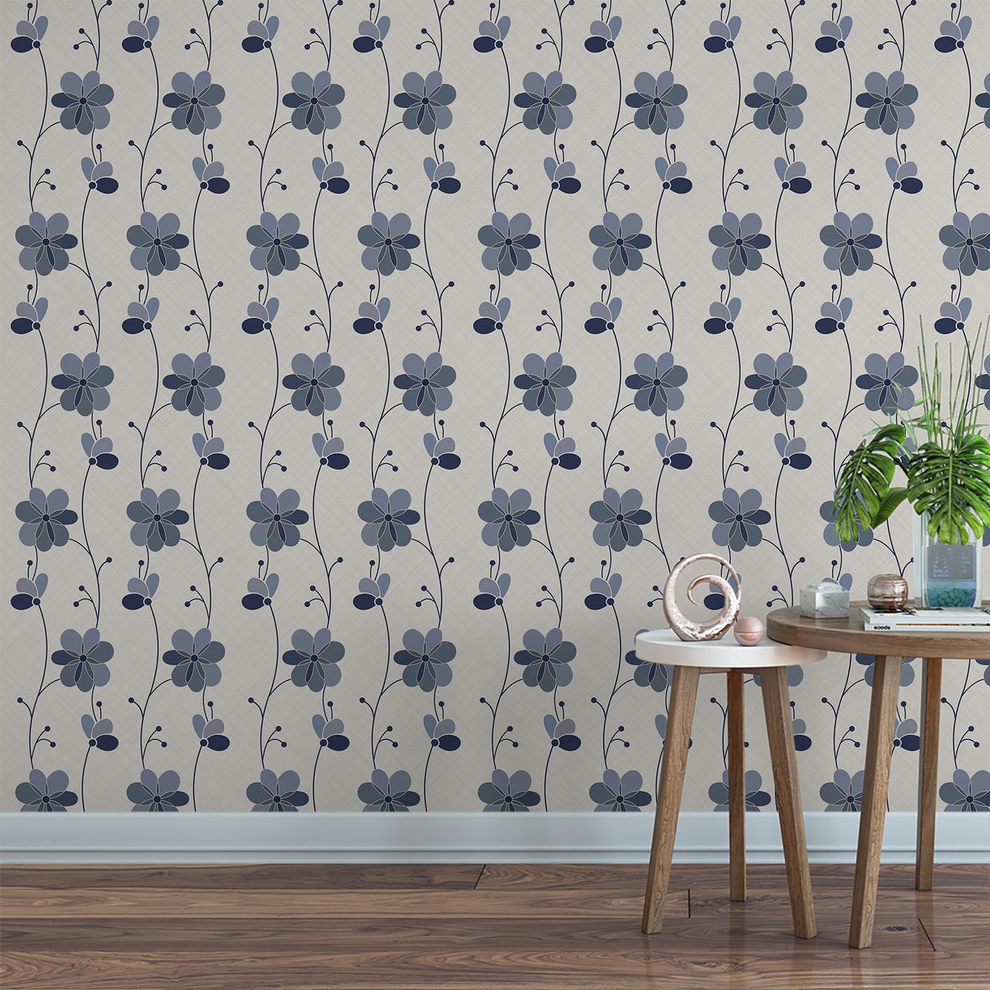 Floral & Leaves Wallpaper WAL1821-F