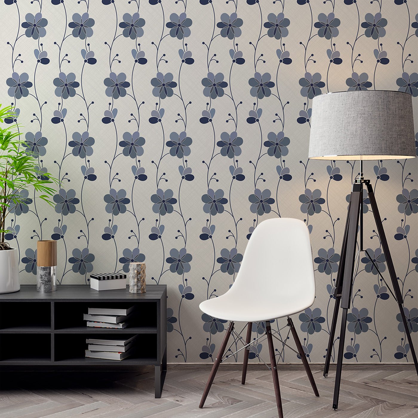 Floral & Leaves Wallpaper WAL1821-F