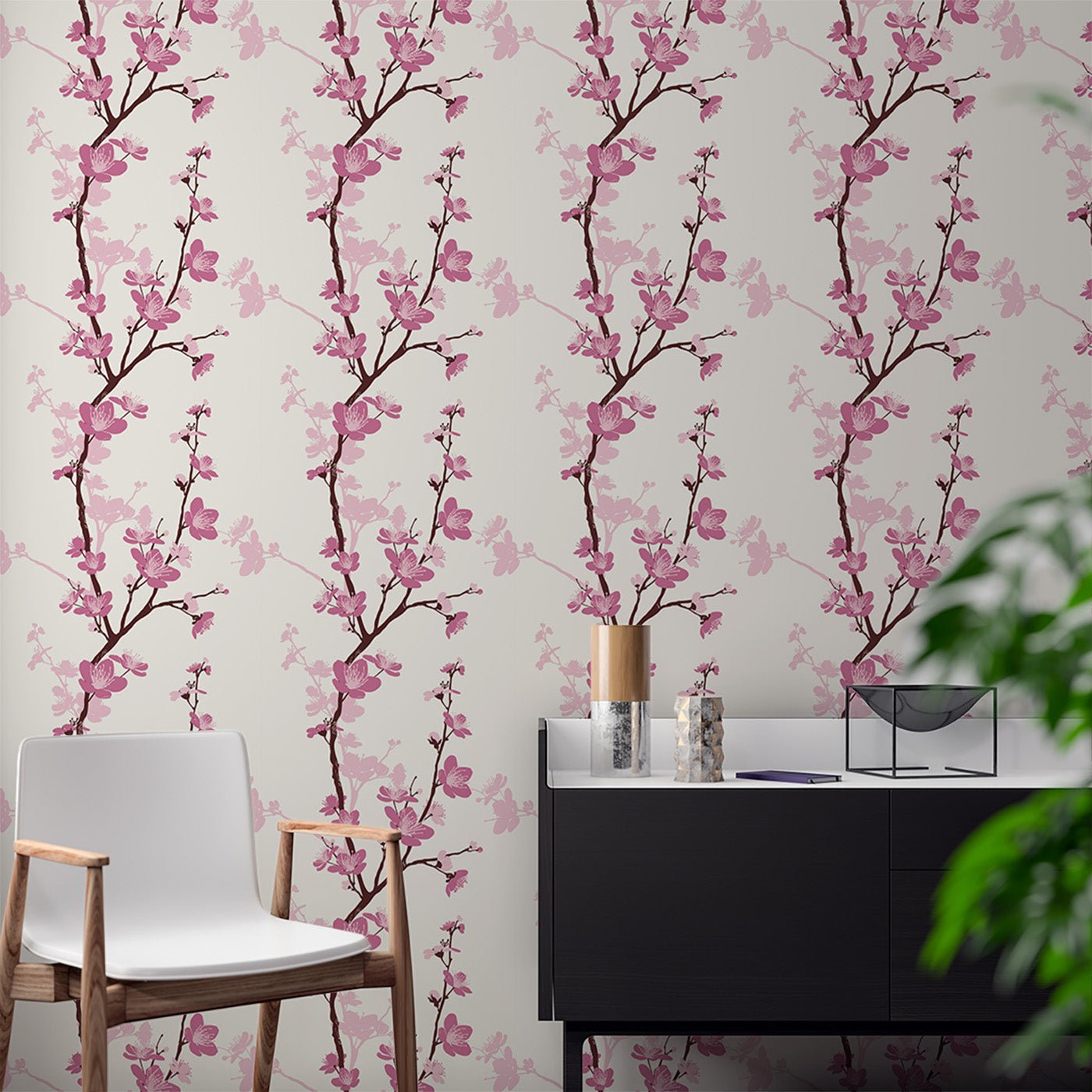 Floral & Leaves Wallpaper WAL1823-F