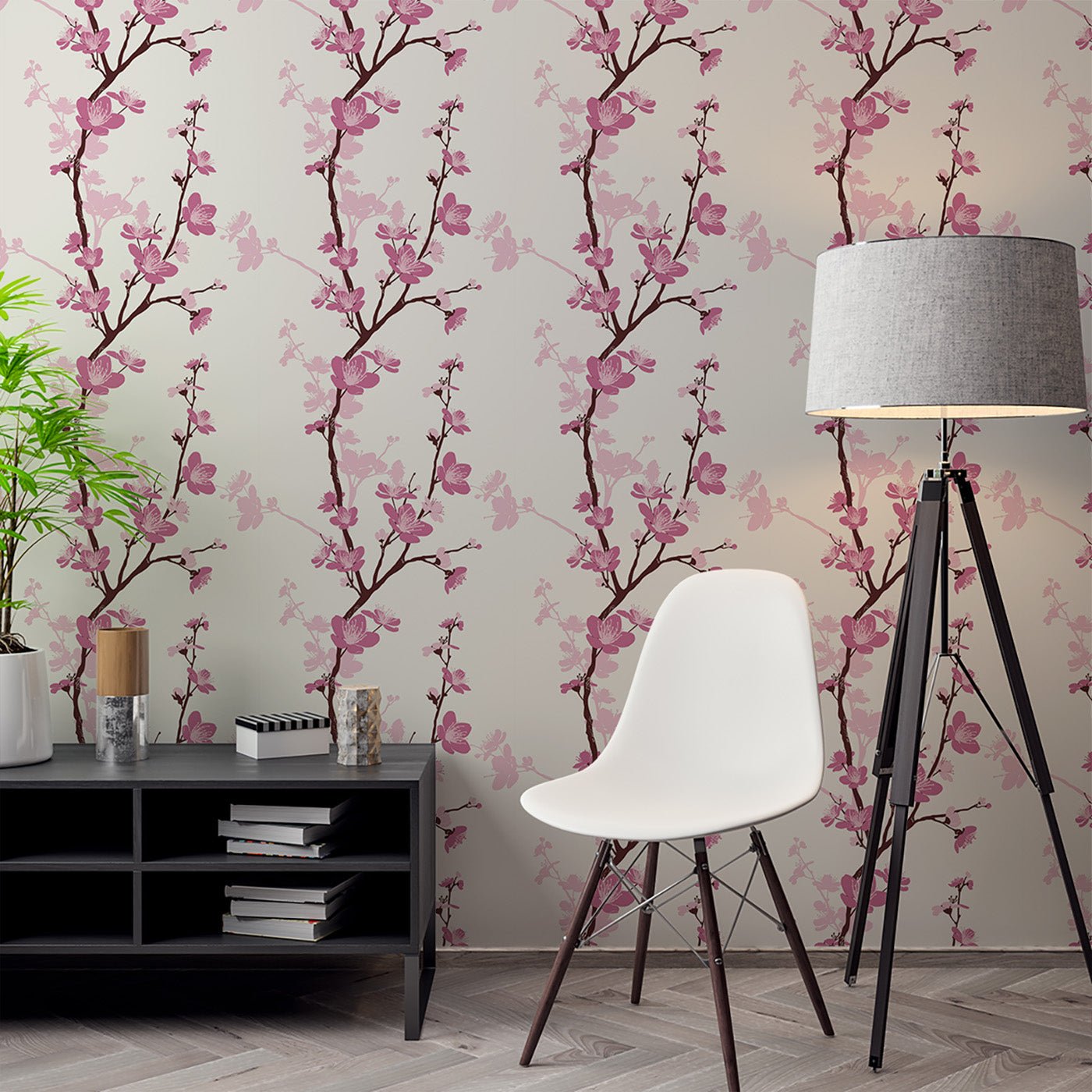 Floral & Leaves Wallpaper WAL1823-F