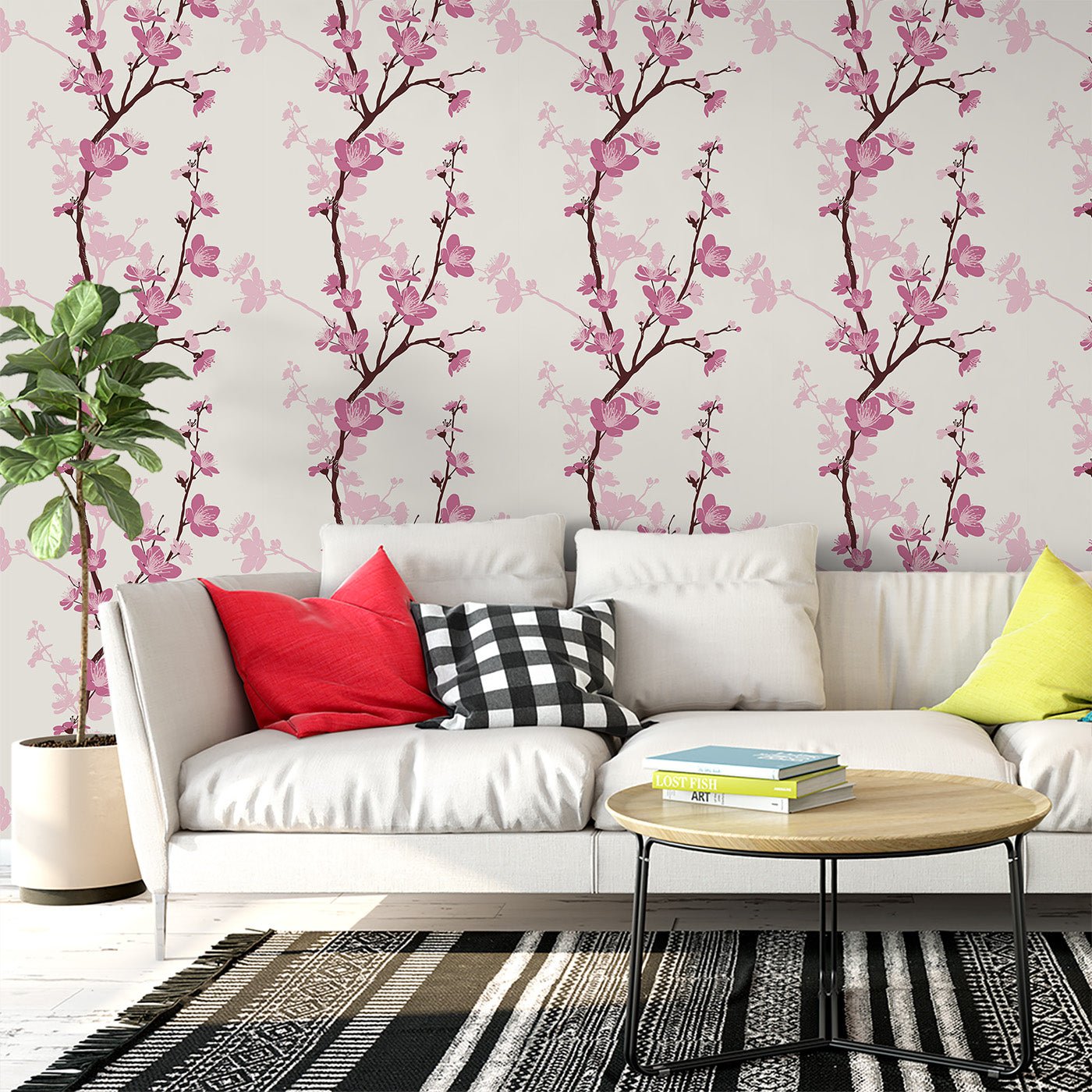 Floral & Leaves Wallpaper WAL1823-F