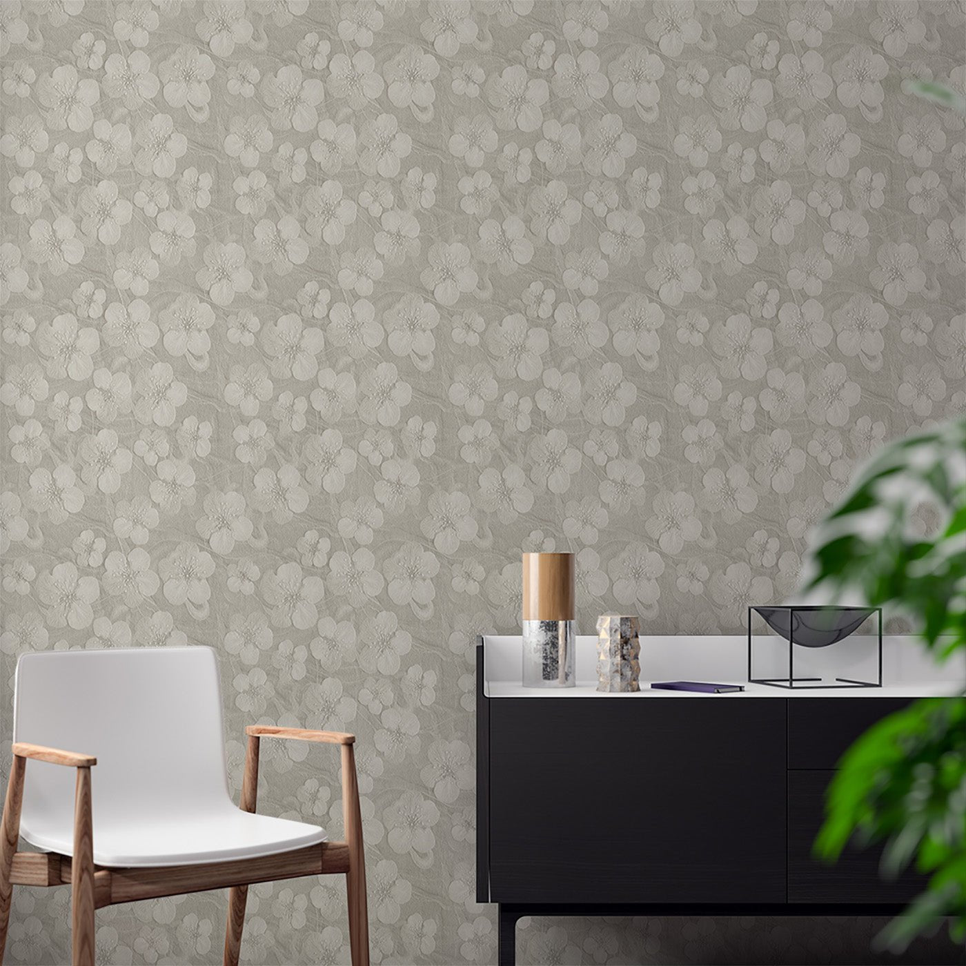 Floral & Leaves Wallpaper WAL1825-F