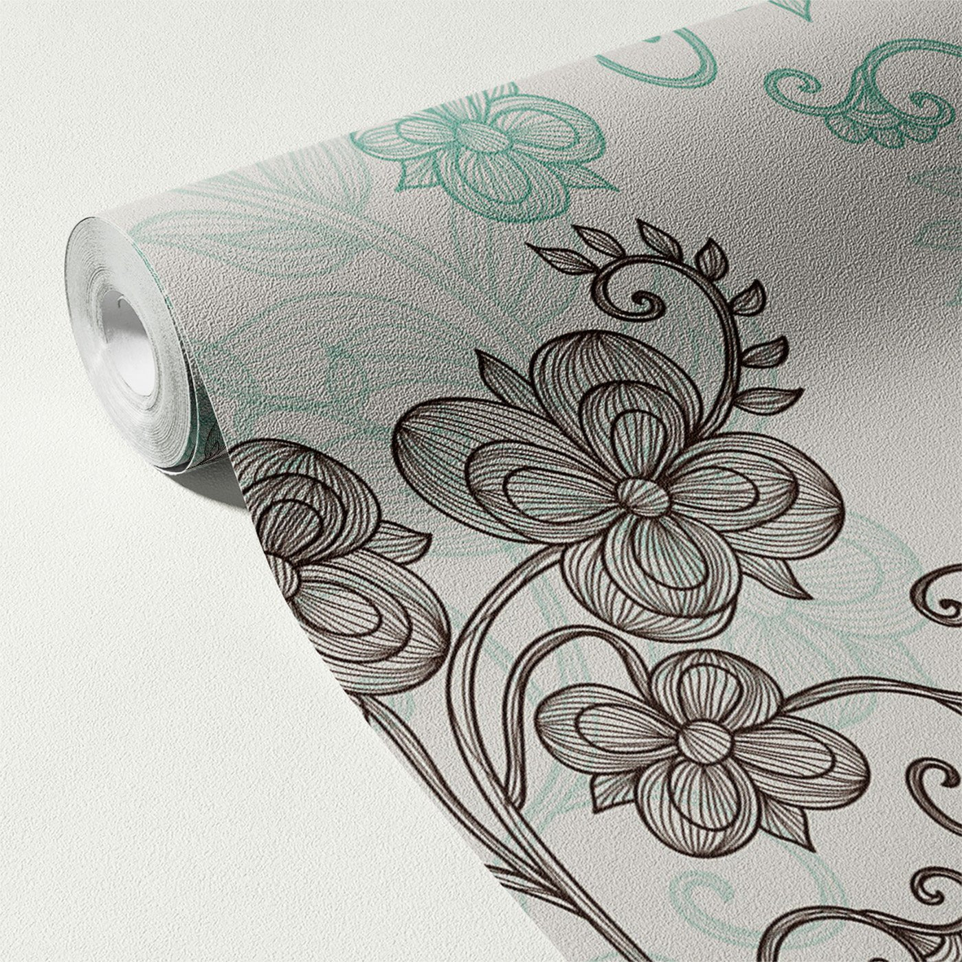 Floral & Leaves Wallpaper WAL1828-F