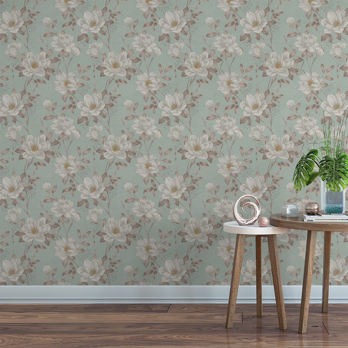 Floral & Leaves Wallpaper WAL1829-F