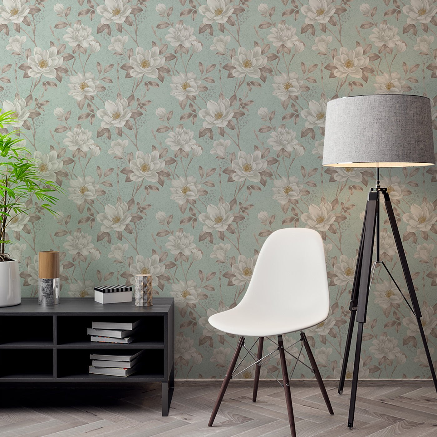 Floral & Leaves Wallpaper WAL1829-F