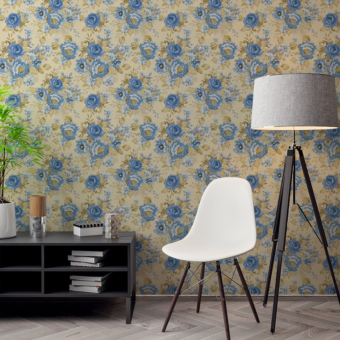 Floral & Leaves Wallpaper WAL1830-F