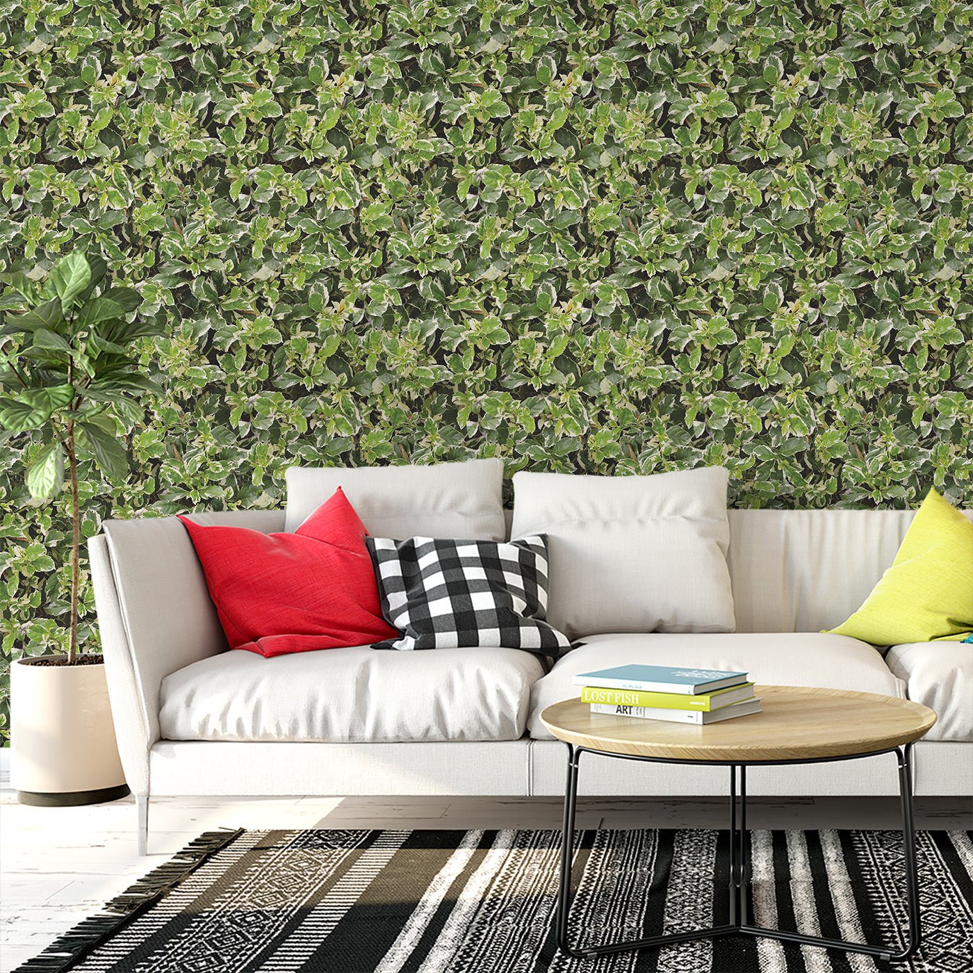 Floral & Leaves Wallpaper WAL1831-F