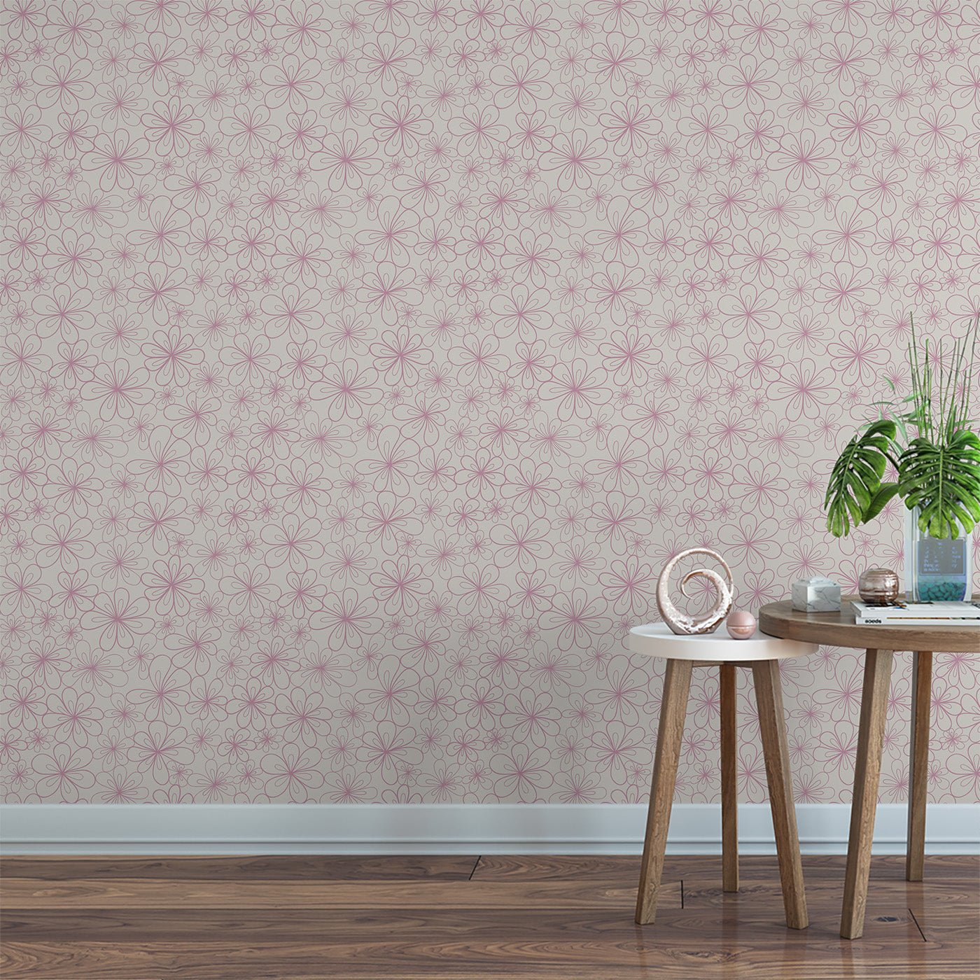 Floral & Leaves Wallpaper WAL1832-F