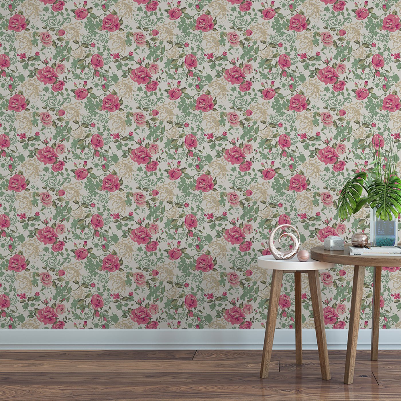 Floral & Leaves Wallpaper WAL1833-F