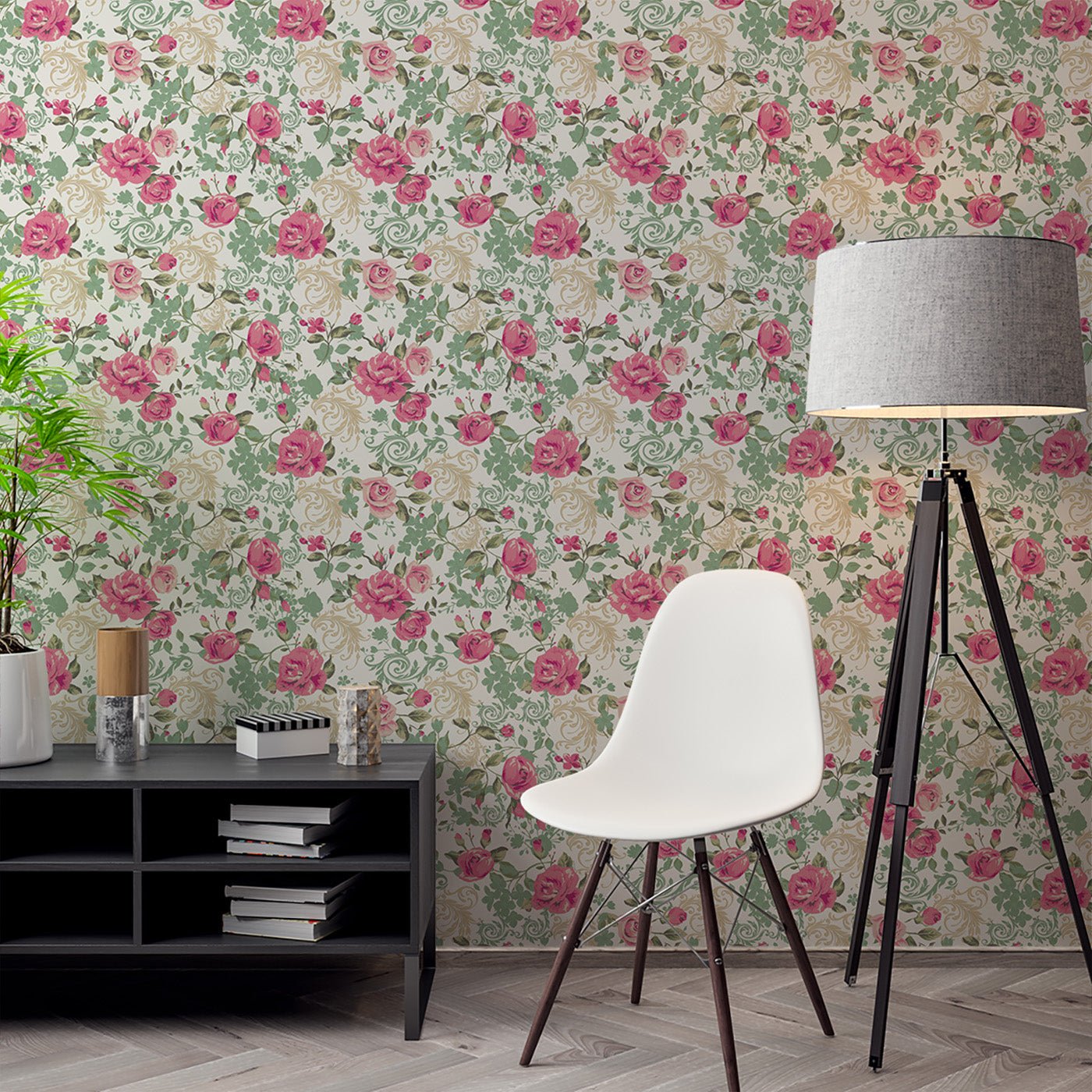 Floral & Leaves Wallpaper WAL1833-F