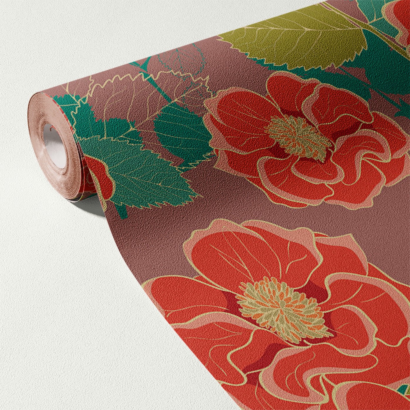 Floral & Leaves Wallpaper WAL1837-F