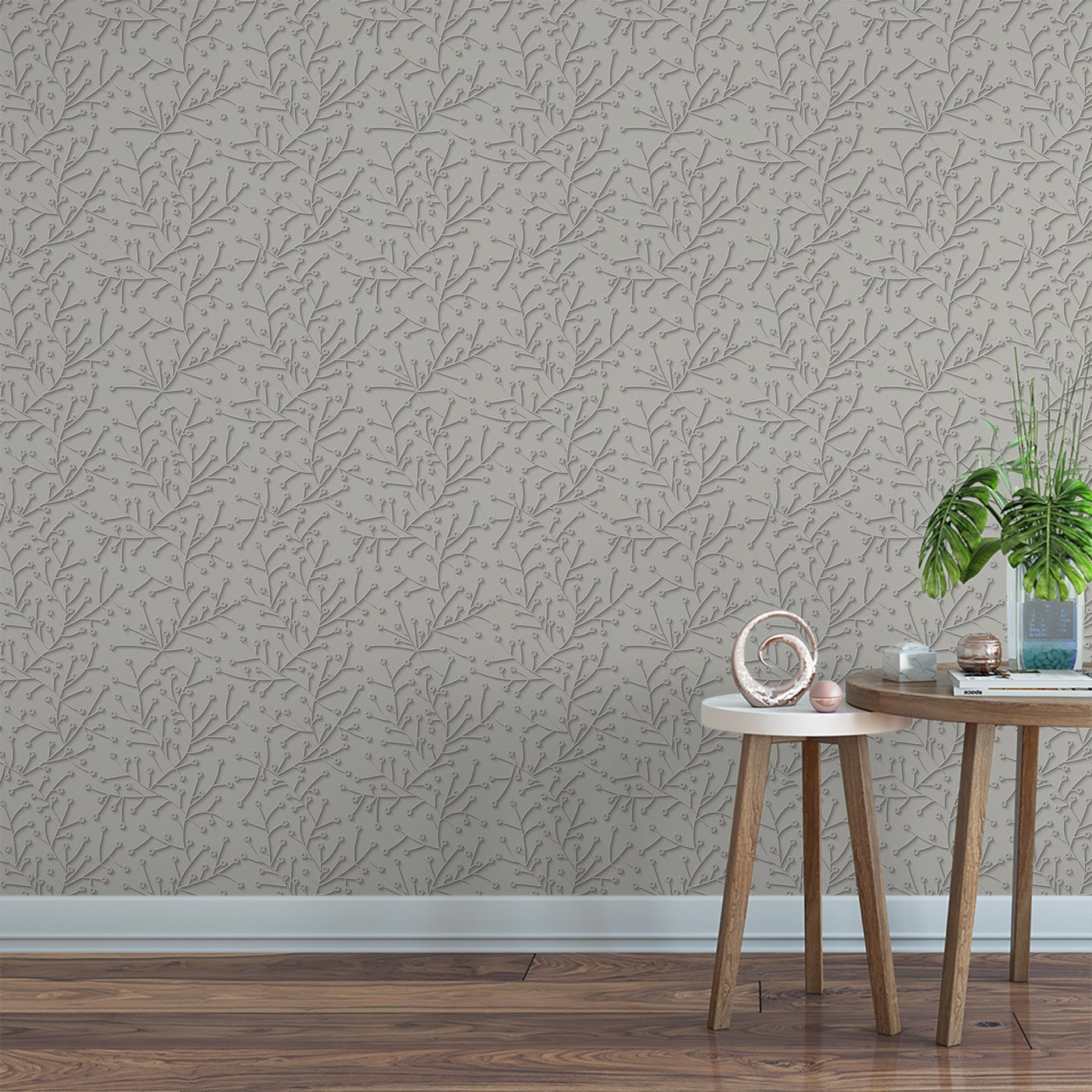 Floral & Leaves Wallpaper WAL1838-F