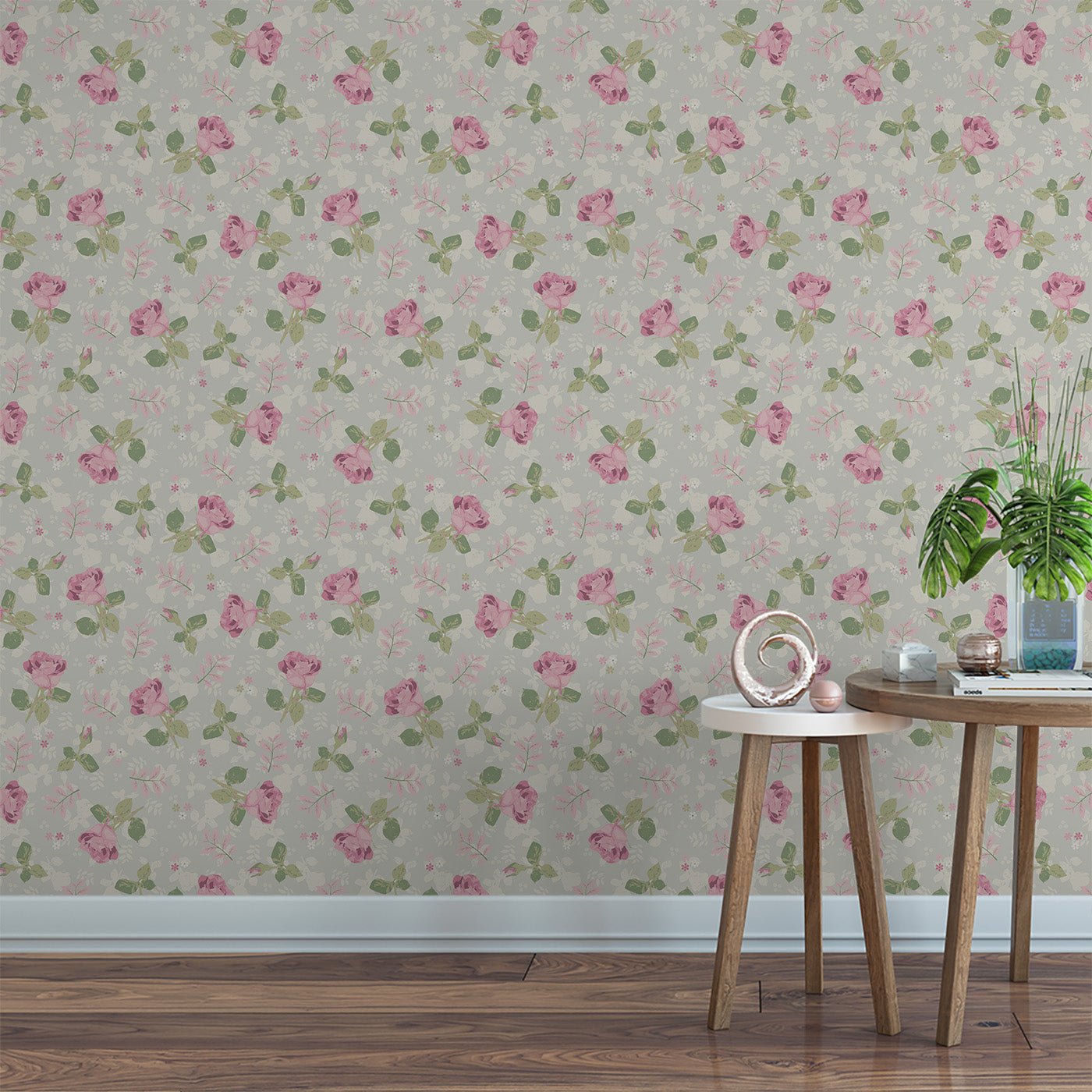 Floral & Leaves Wallpaper WAL1840-F