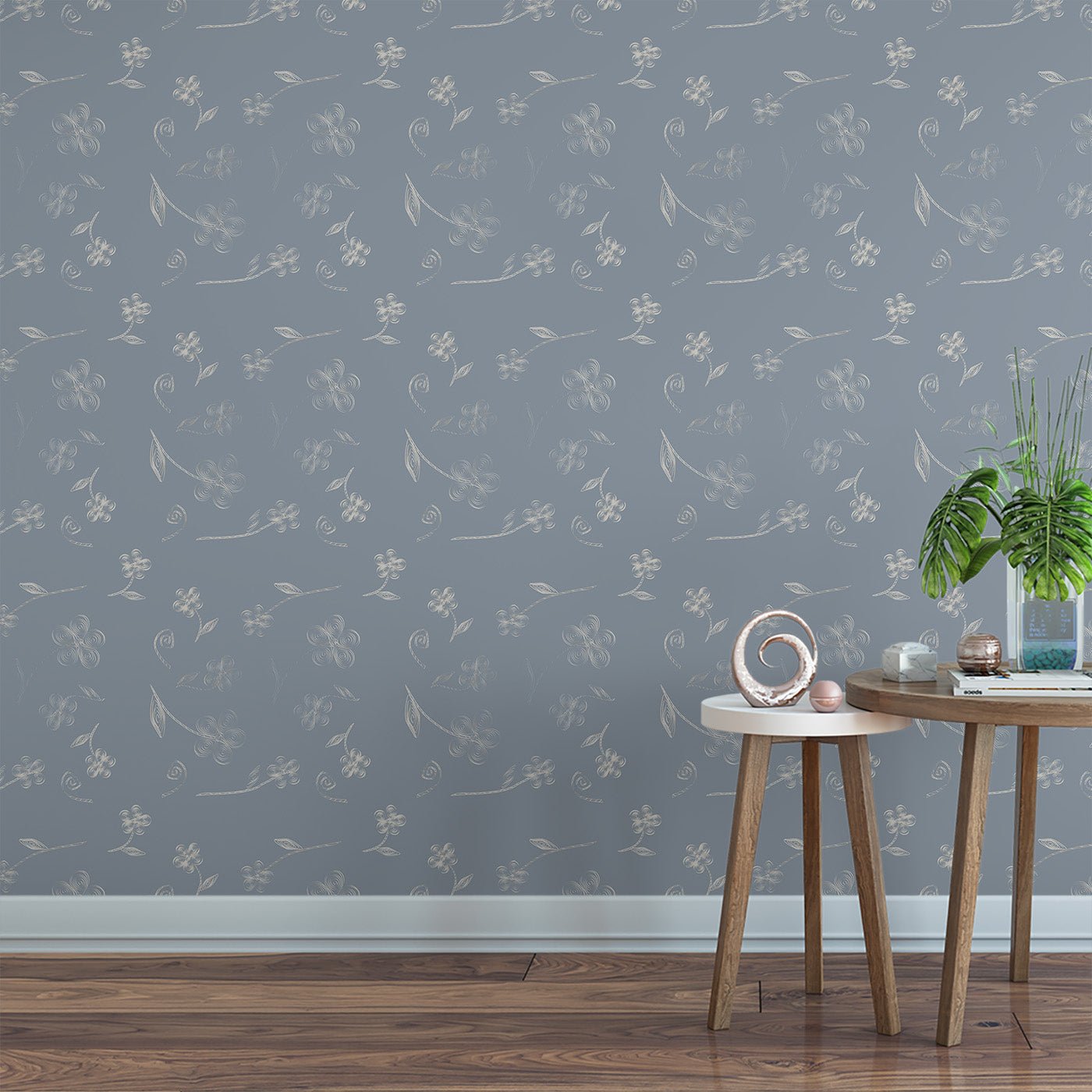 Floral & Leaves Wallpaper WAL1841-F