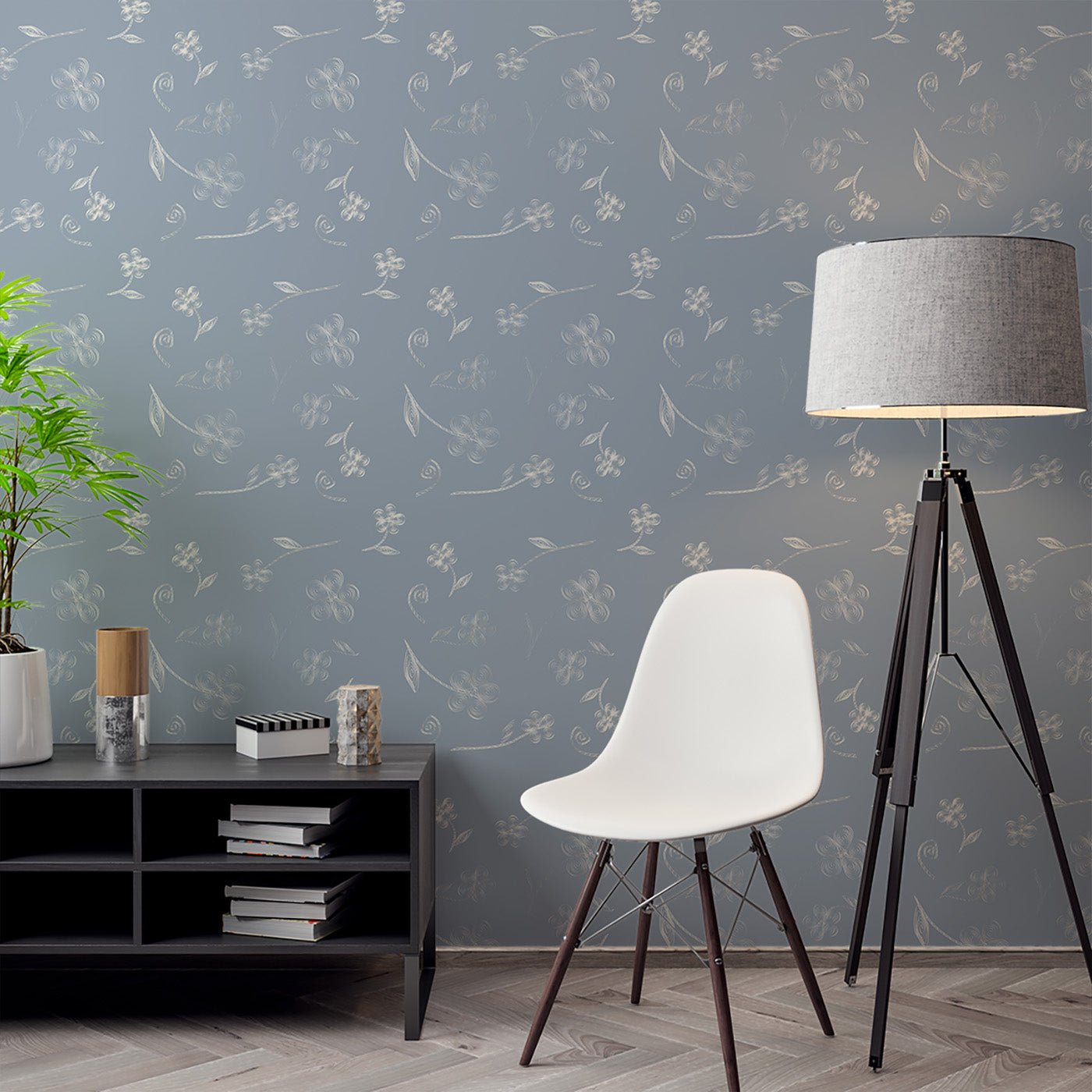 Floral & Leaves Wallpaper WAL1841-F