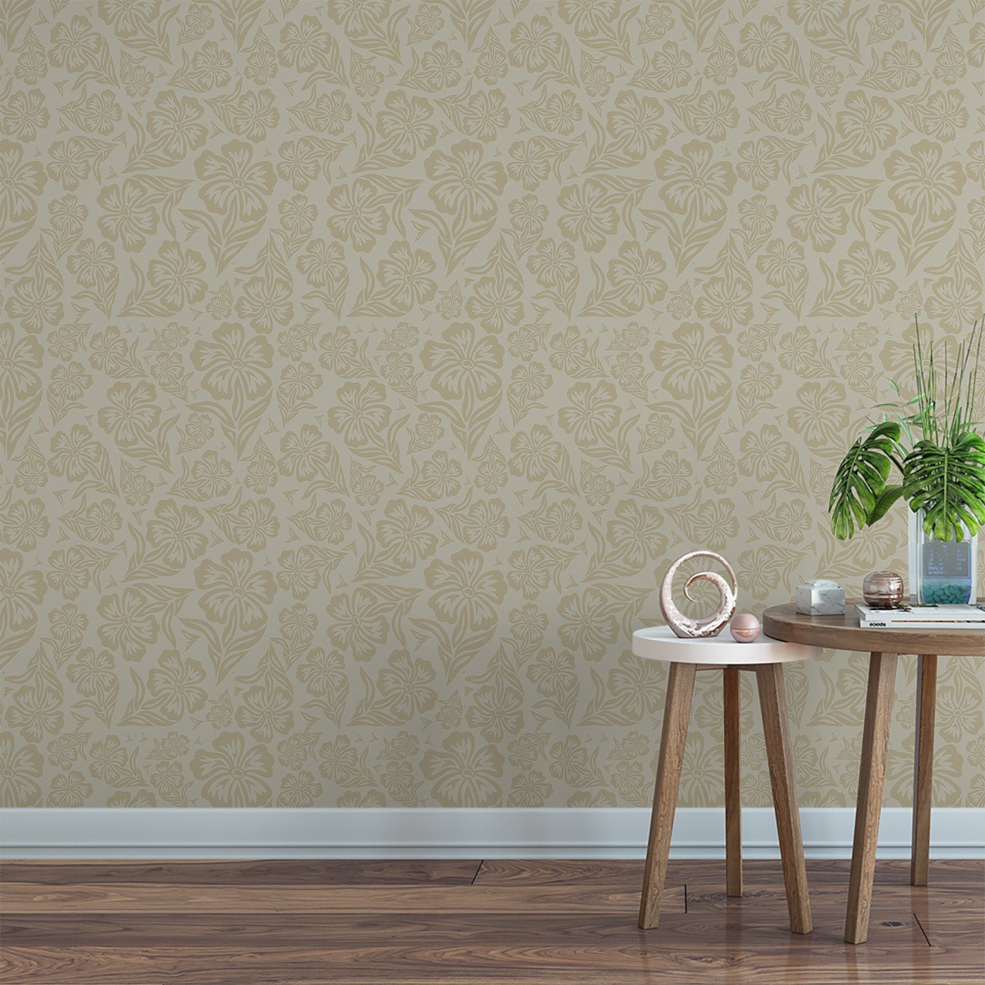 Floral & Leaves Wallpaper WAL1843-F