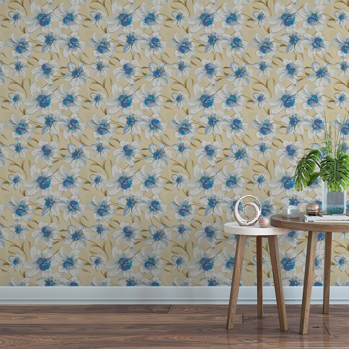 Floral & Leaves Wallpaper WAL1844-F