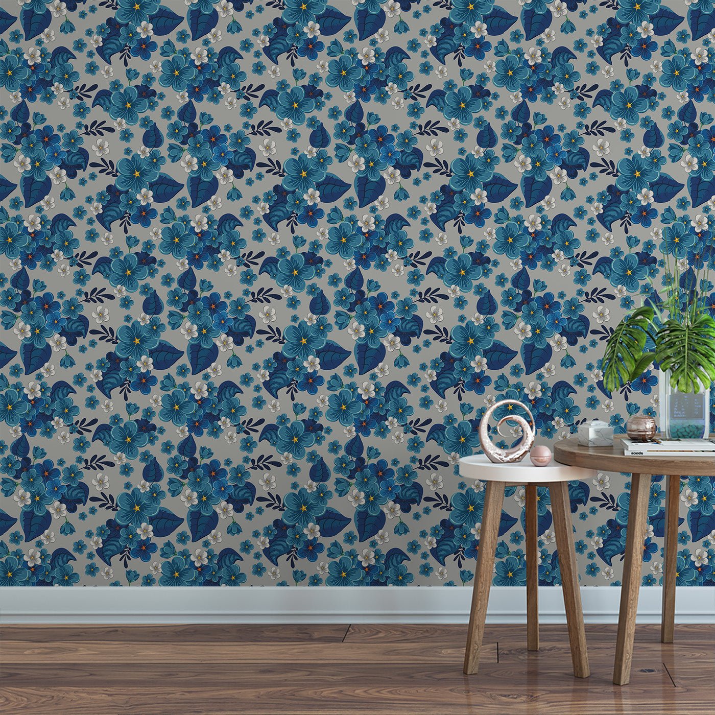 Floral & Leaves Wallpaper WAL1846-F