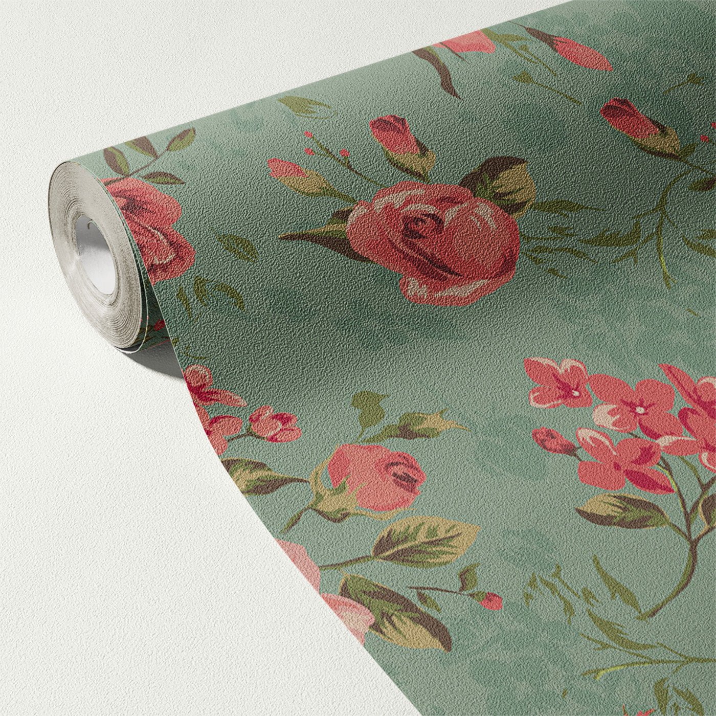 Floral & Leaves Wallpaper WAL1848-F