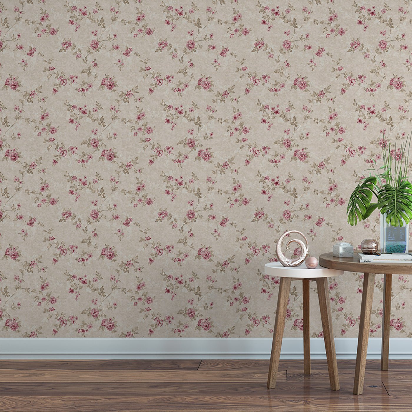 Floral & Leaves Wallpaper WAL1850-F